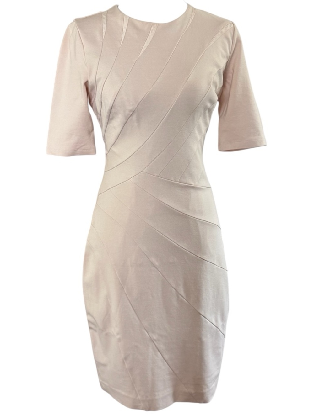 Ted Baker Corie Seam Detail Dress Blush Pink Bodycon Bandage Size Small - Picture 5 of 13